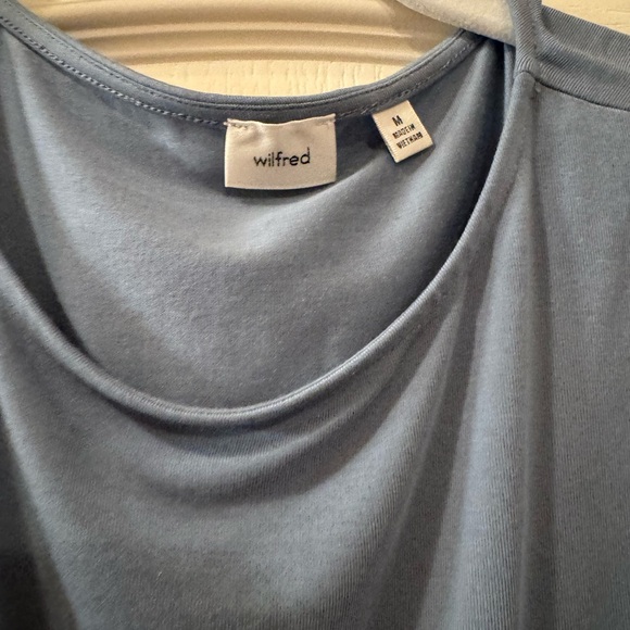 Aritzia Wilfred Women's Flute Top in Blue Medium NWT - Picture 8 of 11